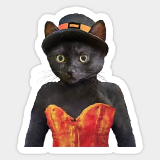 Witch Black Cat Sticker